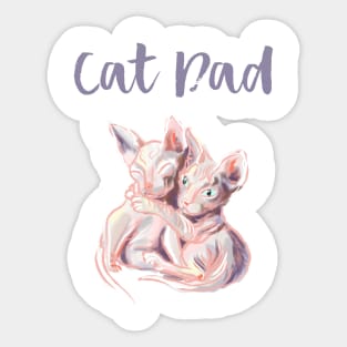 Cat Dad. Sphynx kittens t-shirt Sticker